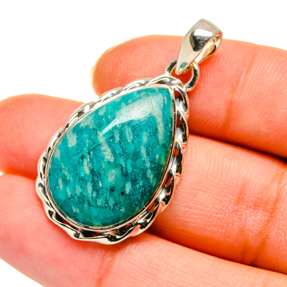 Amazonite Pendants handcrafted by Anasilvercos - PD11365