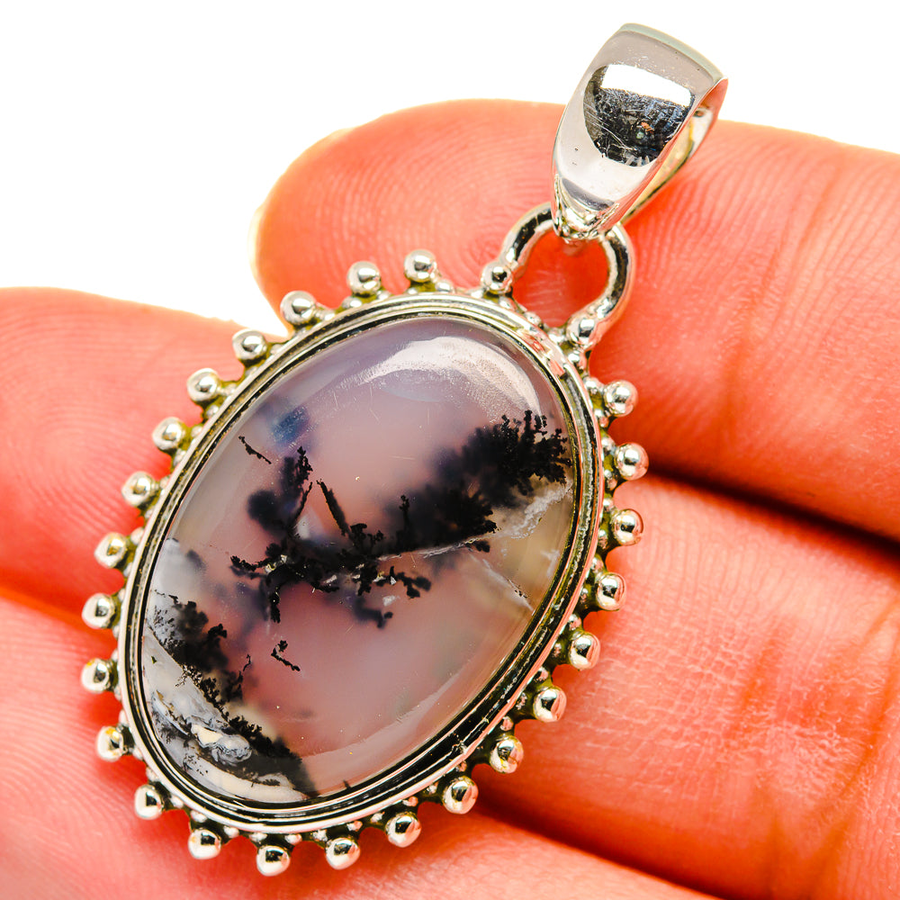 Dendritic Opal Pendants handcrafted by Anasilvercos - PD11368