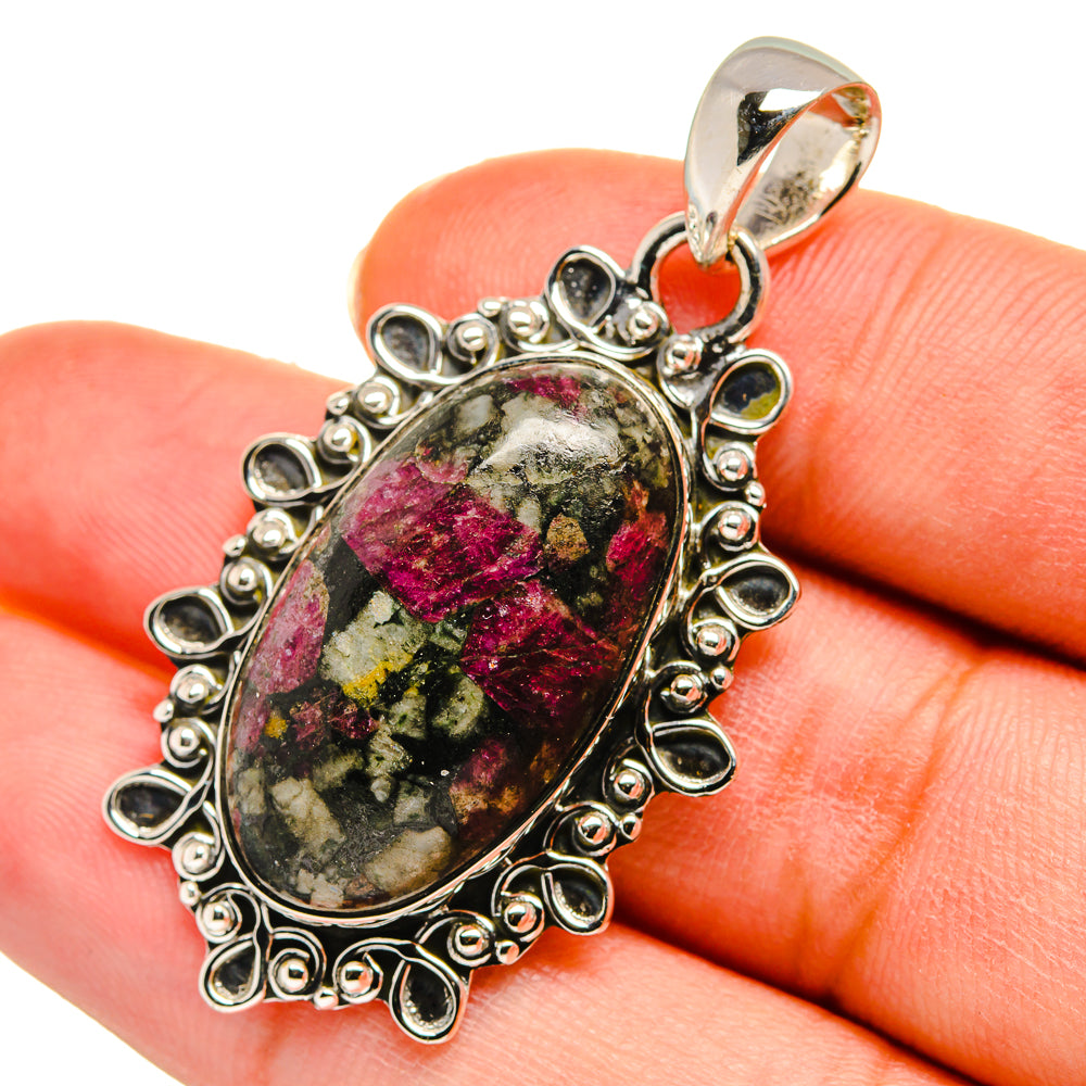 Russian Eudialyte Pendants handcrafted by Anasilvercos - PD11373