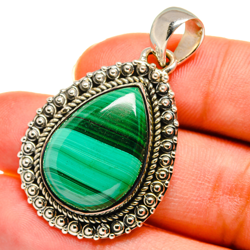 Malachite Pendants handcrafted by Anasilvercos - PD11374
