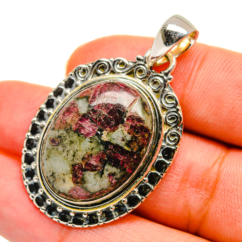 Russian Eudialyte Pendants handcrafted by Anasilvercos - PD11388