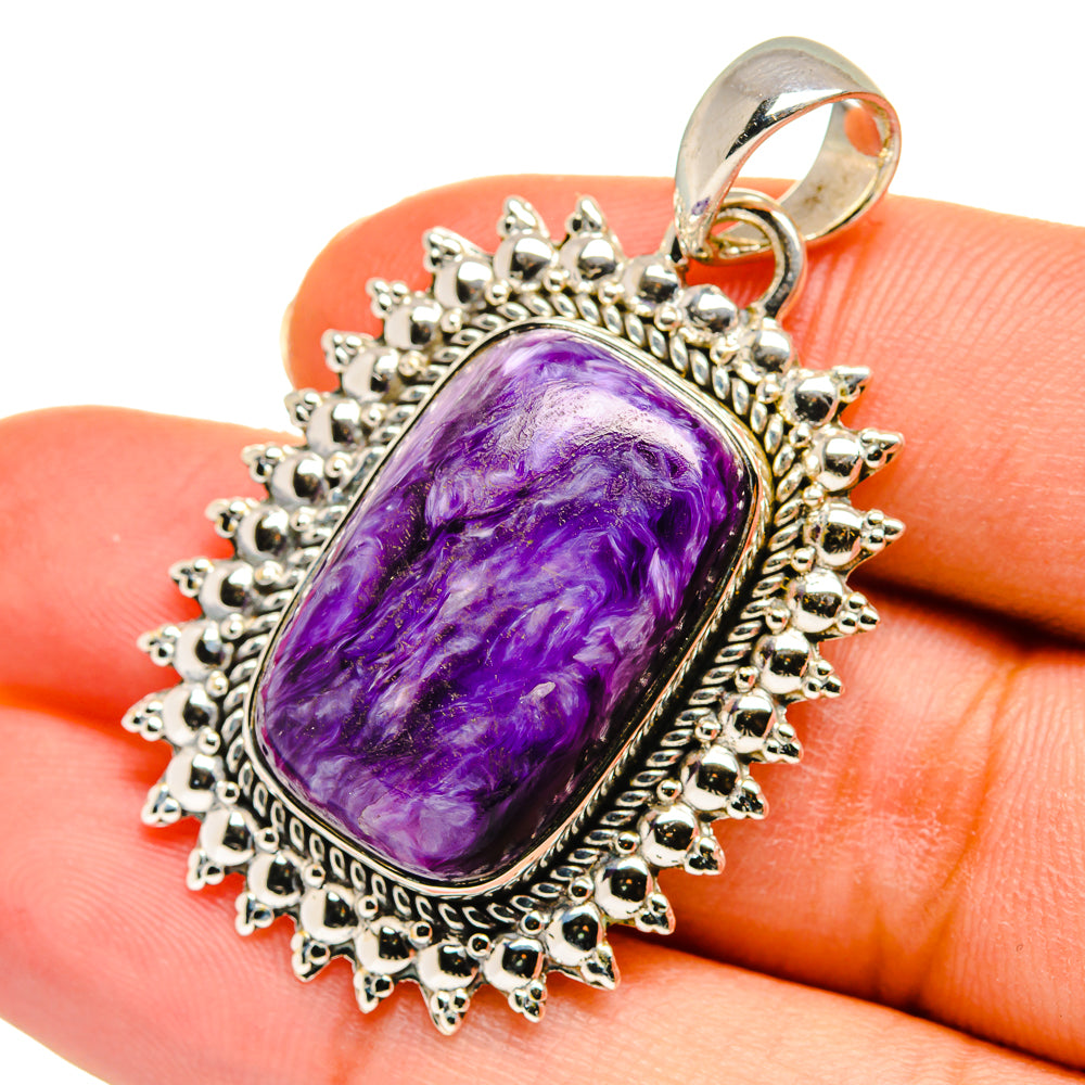 Charoite Pendants handcrafted by Anasilvercos - PD11390