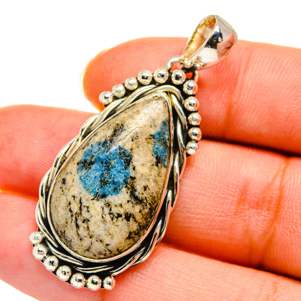 K2 Blue Azurite Pendants handcrafted by Anasilvercos - PD11392