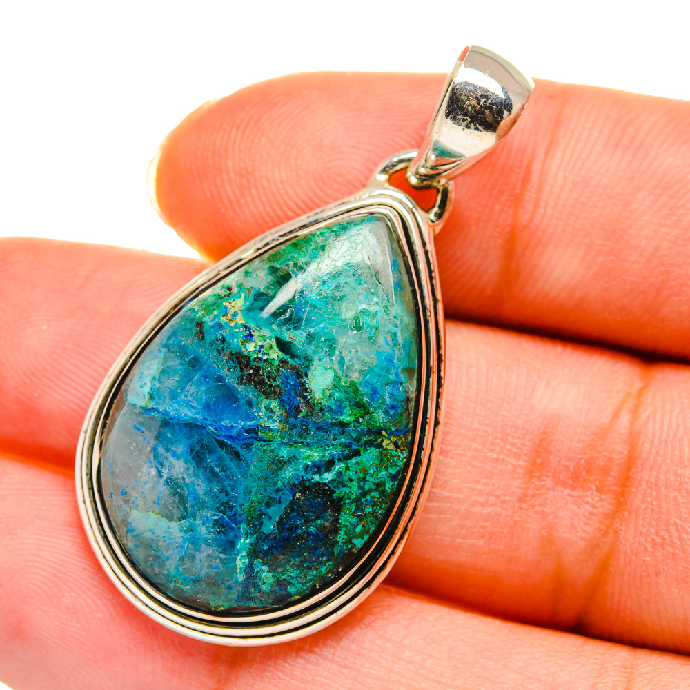 Chrysocolla Pendants handcrafted by Anasilvercos - PD11394