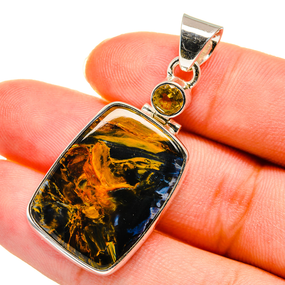 Golden Pietersite Pendants handcrafted by Anasilvercos - PD11404