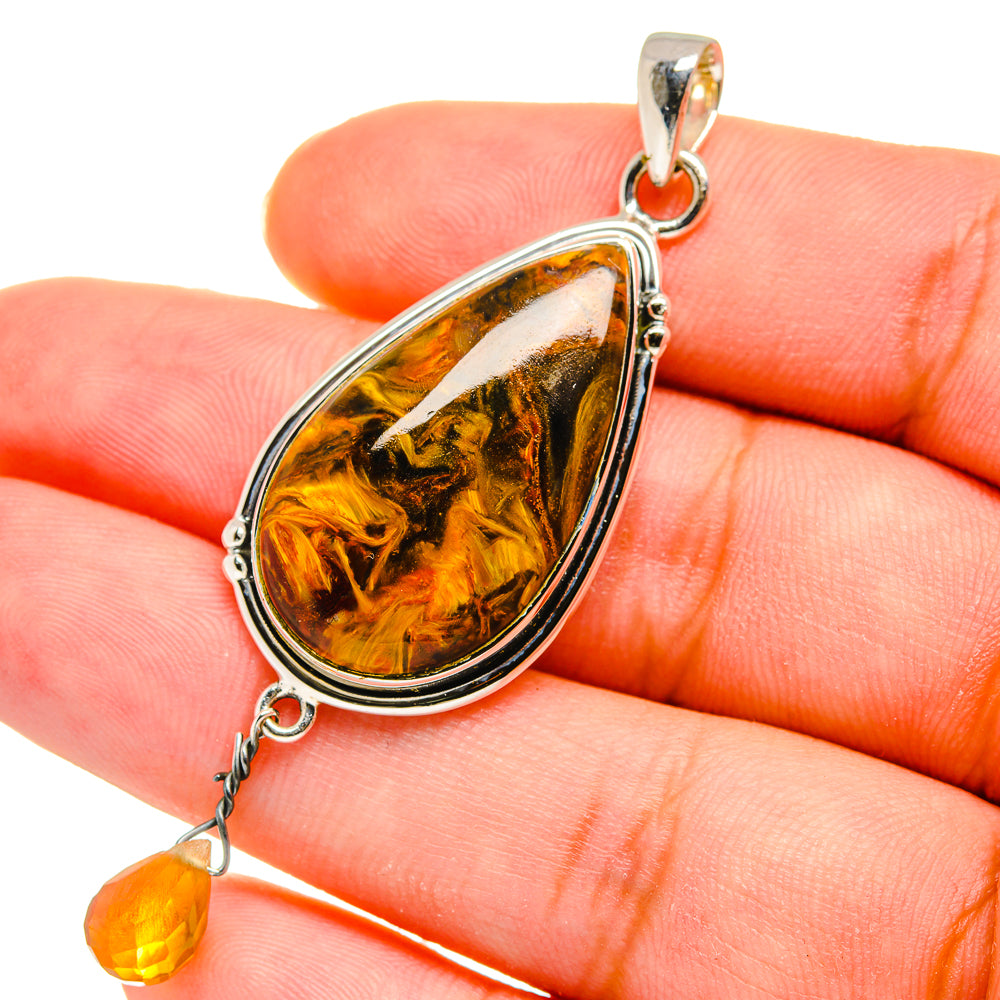 Golden Pietersite Pendants handcrafted by Anasilvercos - PD11406
