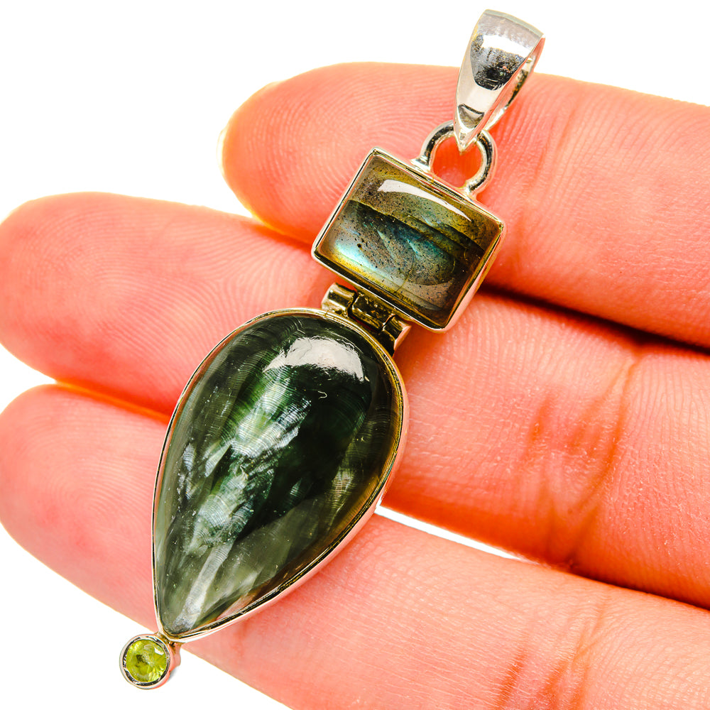 Seraphinite Pendants handcrafted by Anasilvercos - PD11417