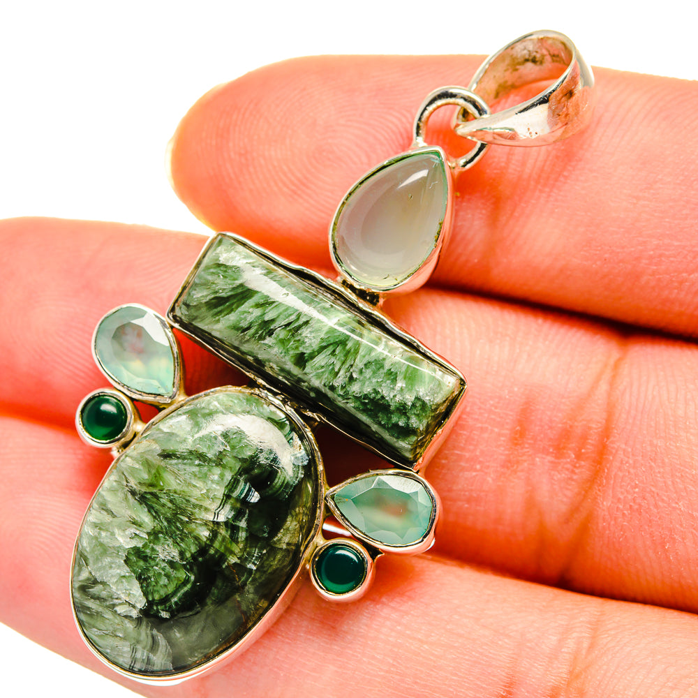 Seraphinite Pendants handcrafted by Anasilvercos - PD11418