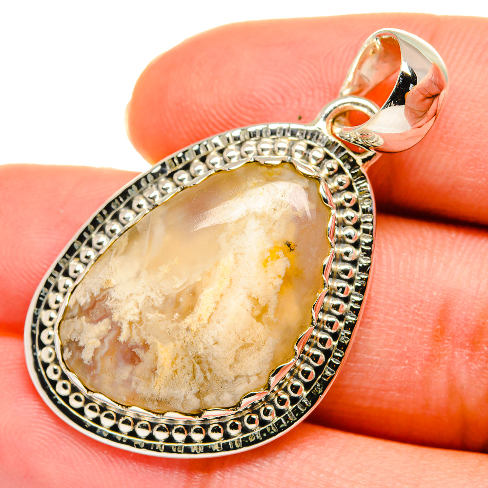 Plume Agate Pendants handcrafted by Anasilvercos - PD11422