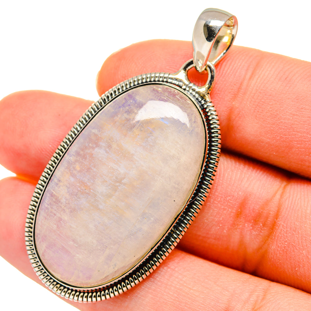 Rainbow Moonstone Pendants handcrafted by Anasilvercos - PD11423