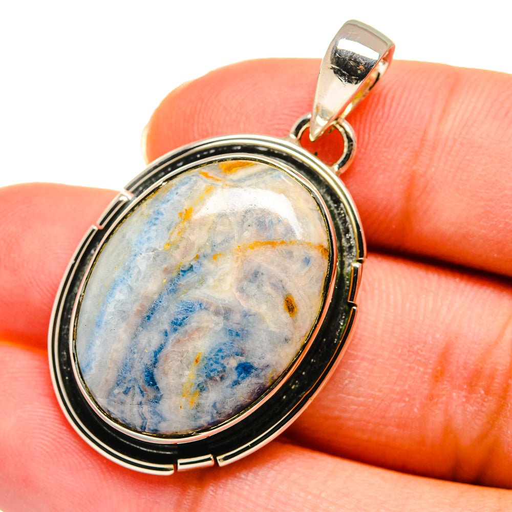 Blue Scheelite Pendants handcrafted by Anasilvercos - PD11425