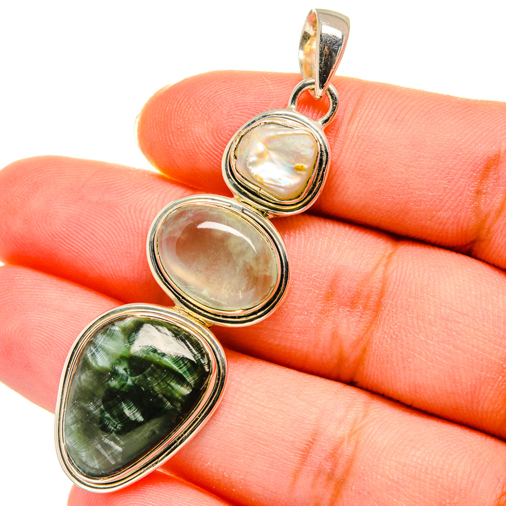 Seraphinite Pendants handcrafted by Anasilvercos - PD11429