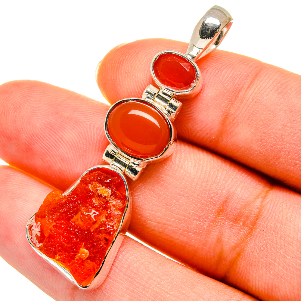 Carnelian Pendants handcrafted by Anasilvercos - PD11432