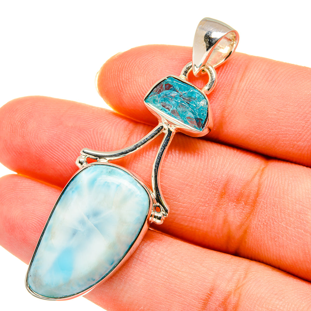 Larimar Pendants handcrafted by Anasilvercos - PD11434