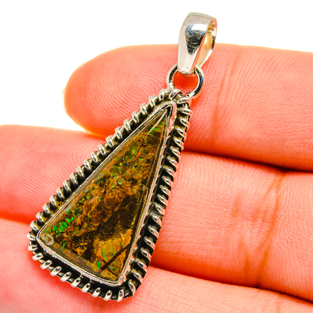 Ammolite Pendants handcrafted by Anasilvercos - PD11444