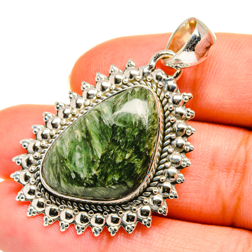 Seraphinite Pendants handcrafted by Anasilvercos - PD11445