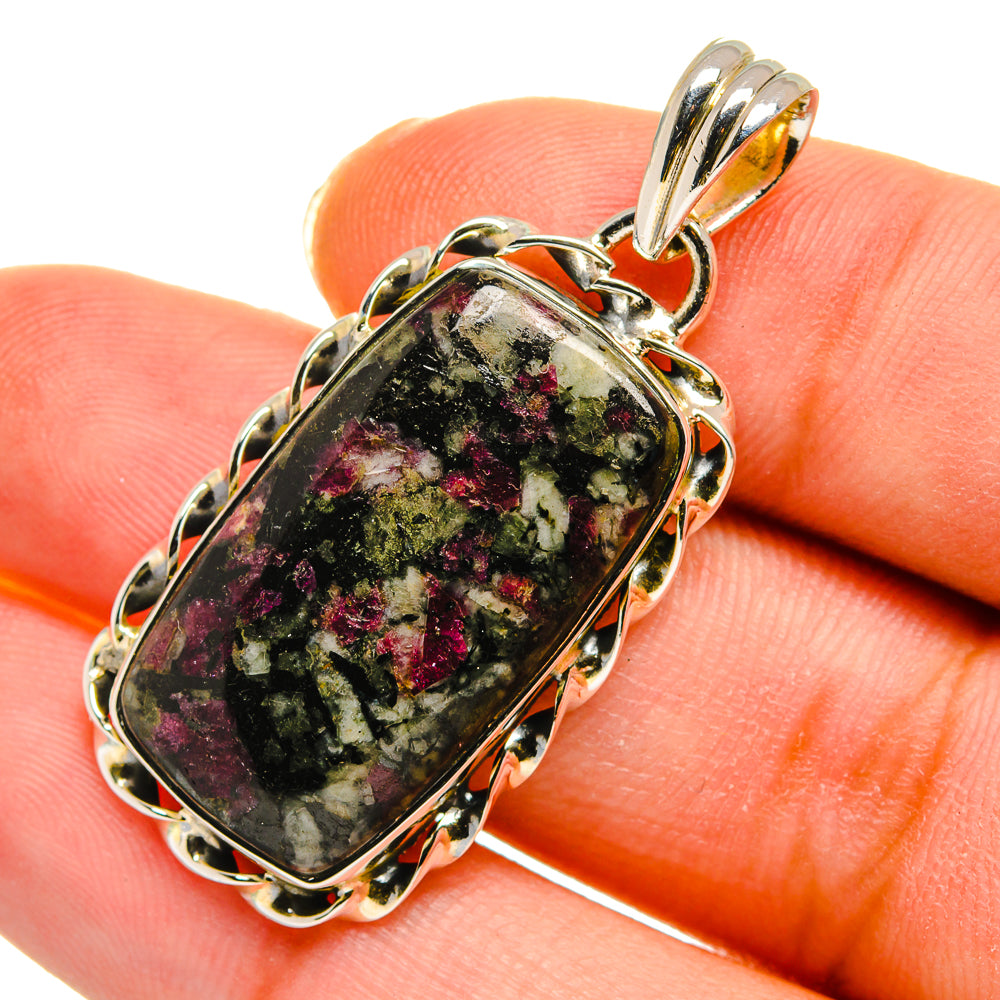 Russian Eudialyte Pendants handcrafted by Anasilvercos - PD11451