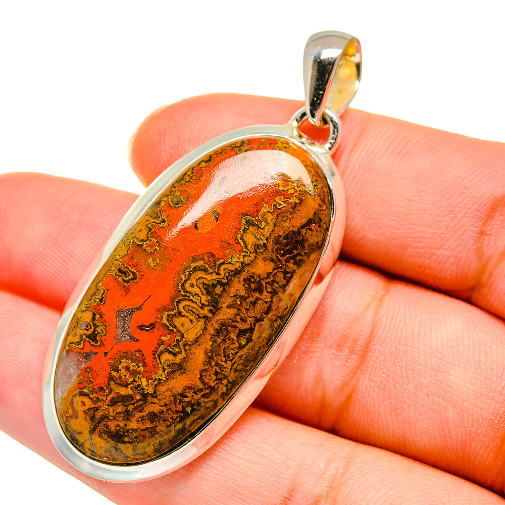 Moroccan Agate Pendants handcrafted by Anasilvercos - PD11462