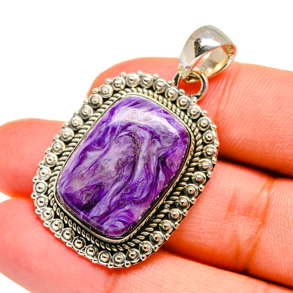 Charoite Pendants handcrafted by Anasilvercos - PD11467