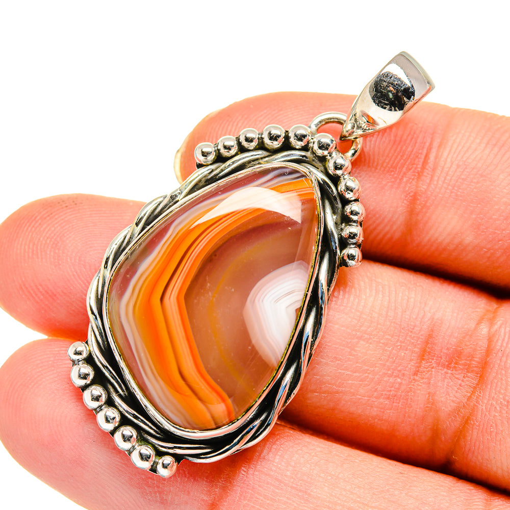 Botswana Agate Pendants handcrafted by Anasilvercos - PD11470