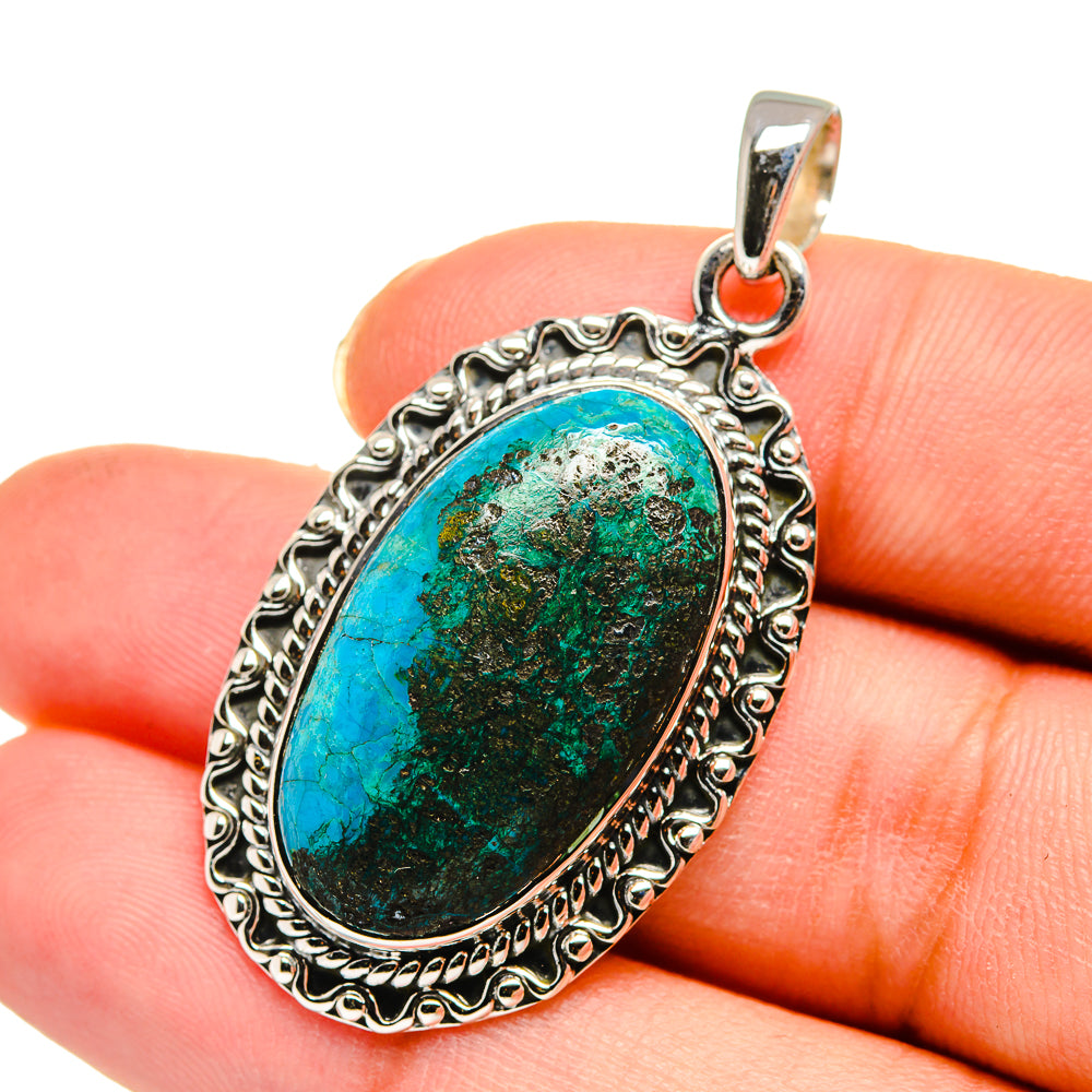 Chrysocolla Pendants handcrafted by Anasilvercos - PD11474