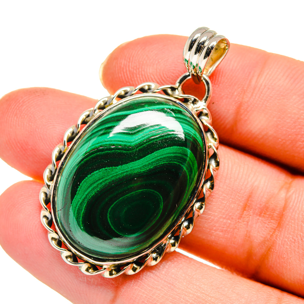 Malachite Pendants handcrafted by Anasilvercos - PD11478