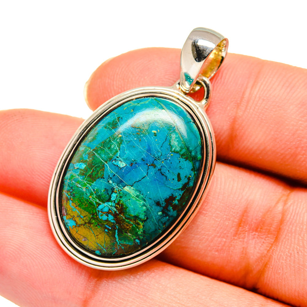 Chrysocolla Pendants handcrafted by Anasilvercos - PD11483
