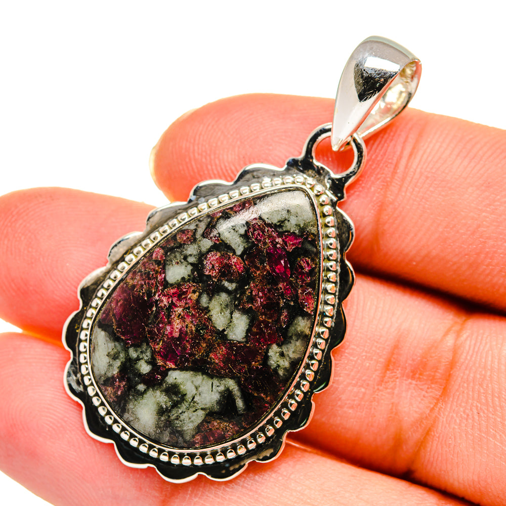 Russian Eudialyte Pendants handcrafted by Anasilvercos - PD11490