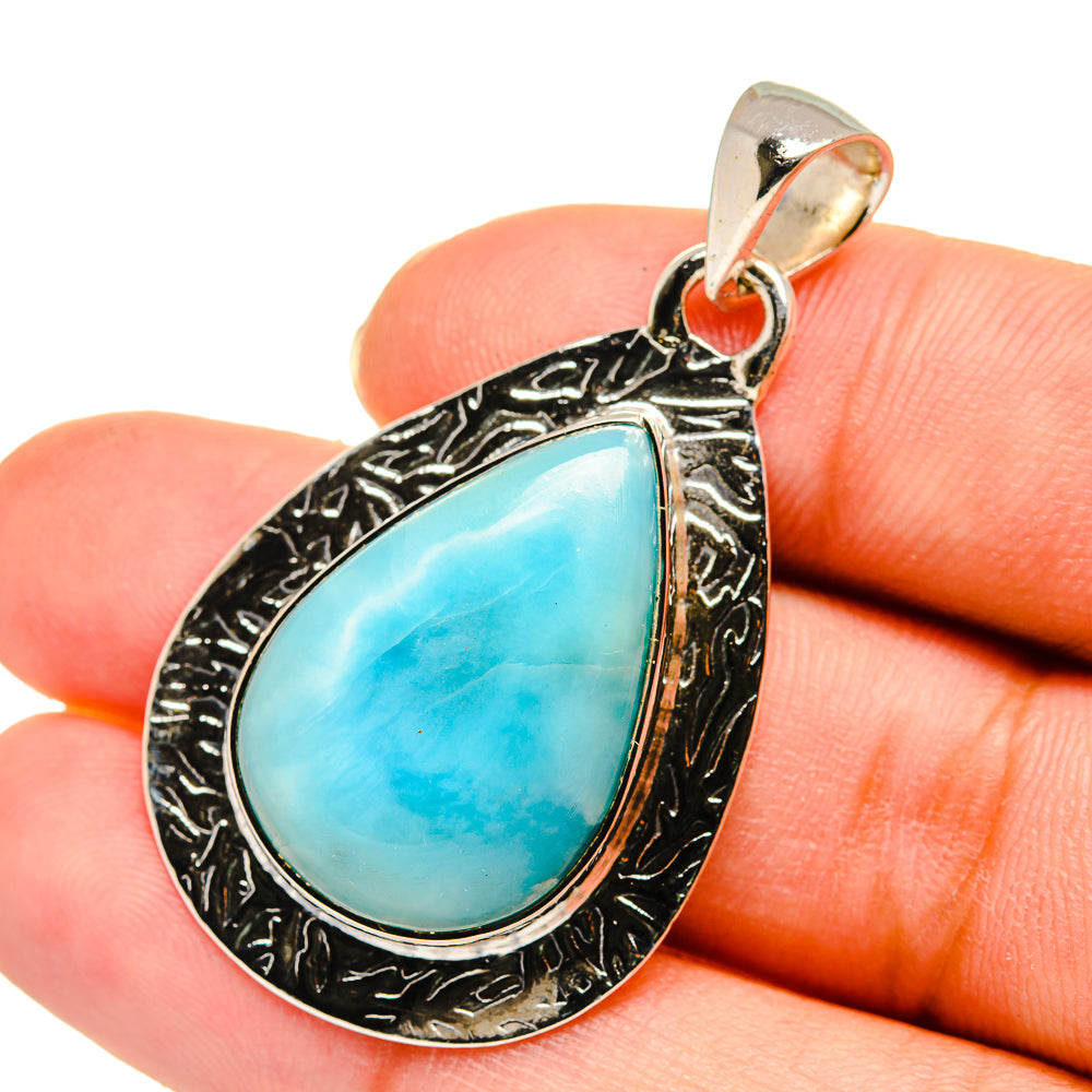 Larimar Pendants handcrafted by Anasilvercos - PD11495