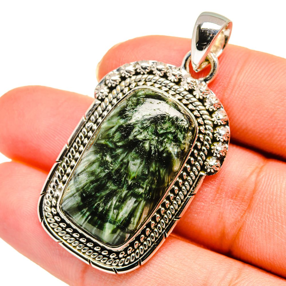 Seraphinite Pendants handcrafted by Anasilvercos - PD11501