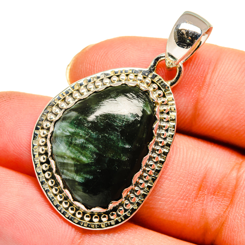 Seraphinite Pendants handcrafted by Anasilvercos - PD11502