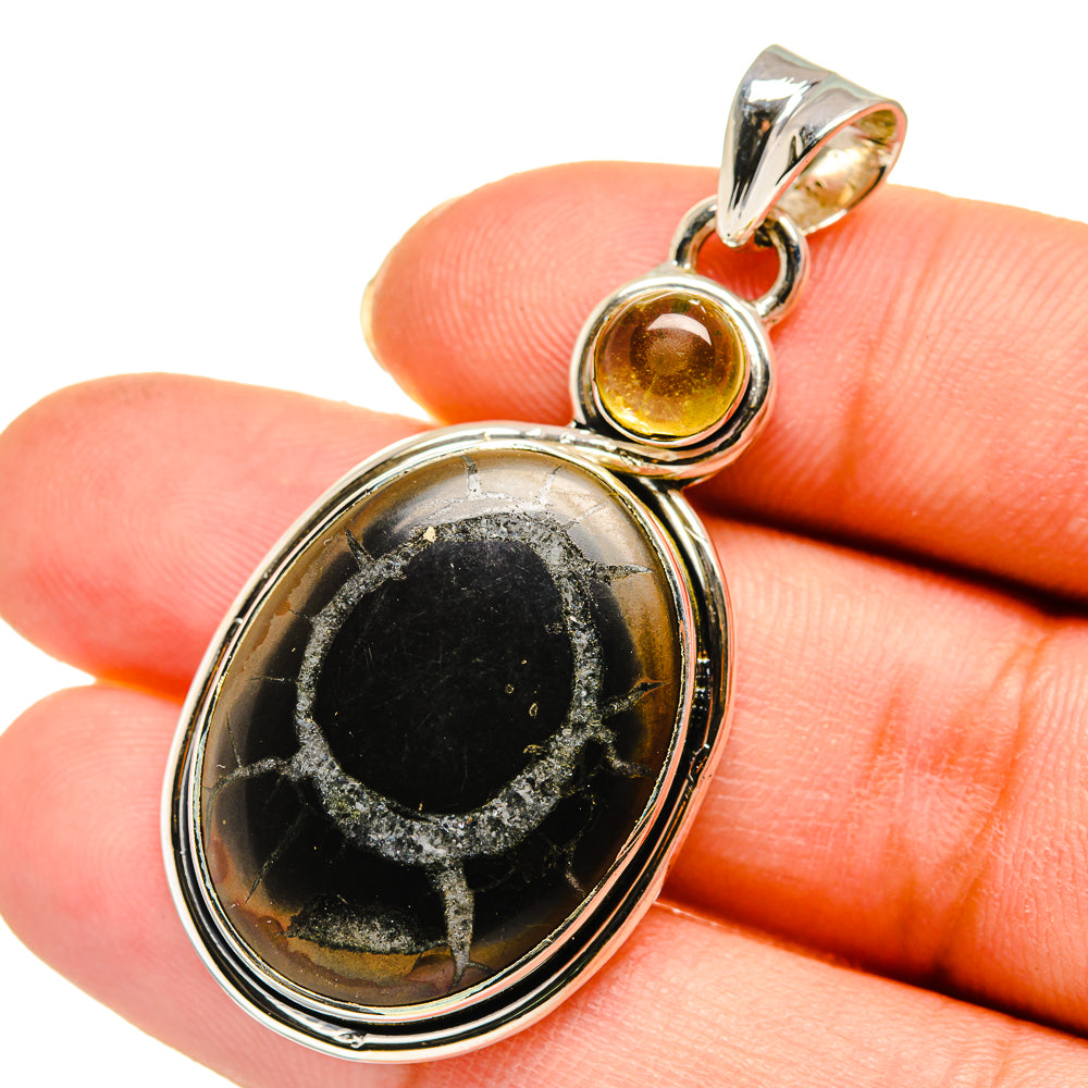 Septarian Geode Pendants handcrafted by Anasilvercos - PD11506