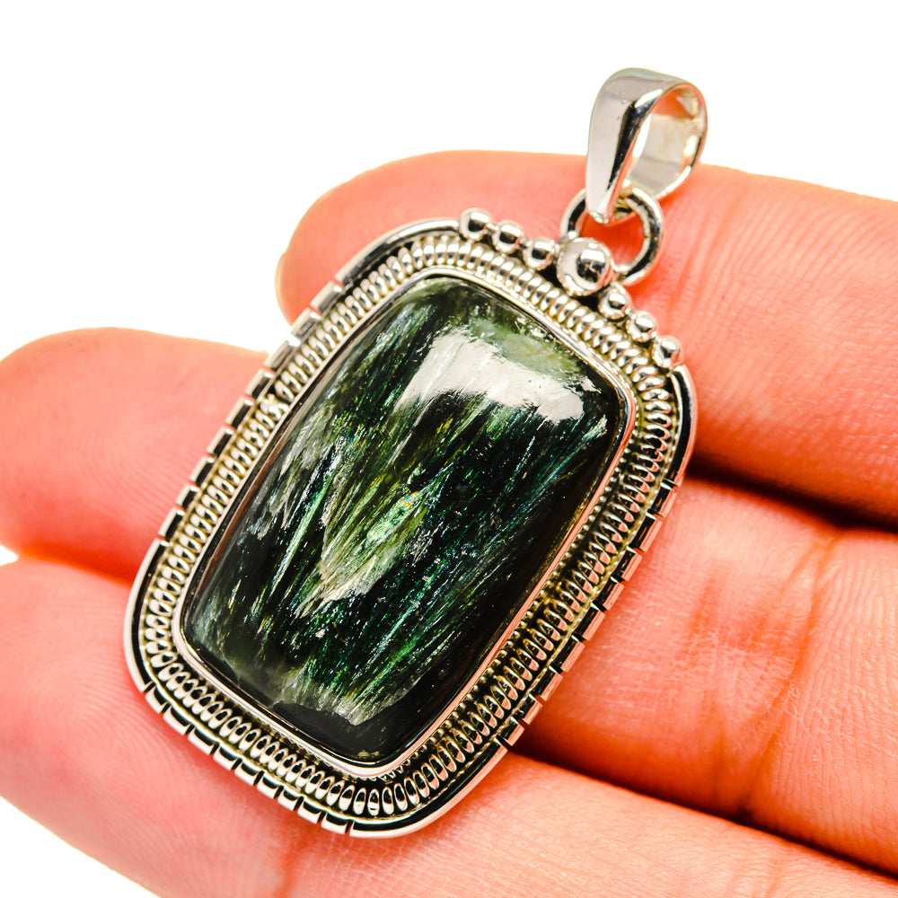Seraphinite Pendants handcrafted by Anasilvercos - PD11512