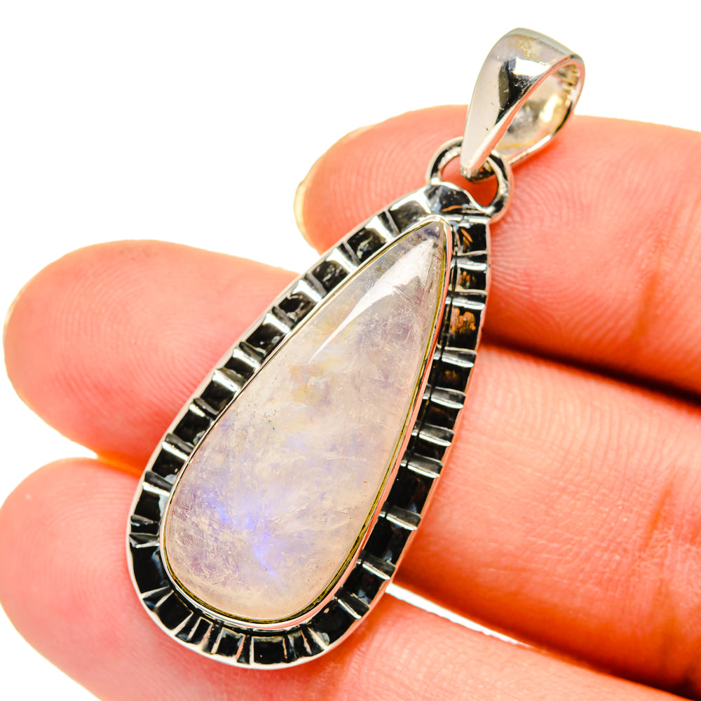 Rainbow Moonstone Pendants handcrafted by Anasilvercos - PD11516