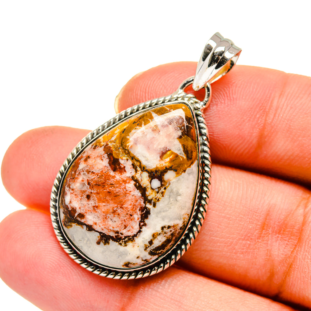 Peanut Wood Jasper Pendants handcrafted by Anasilvercos - PD11522