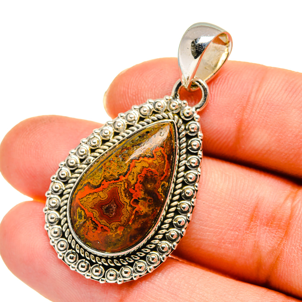 Moroccan Agate Pendants handcrafted by Anasilvercos - PD11530