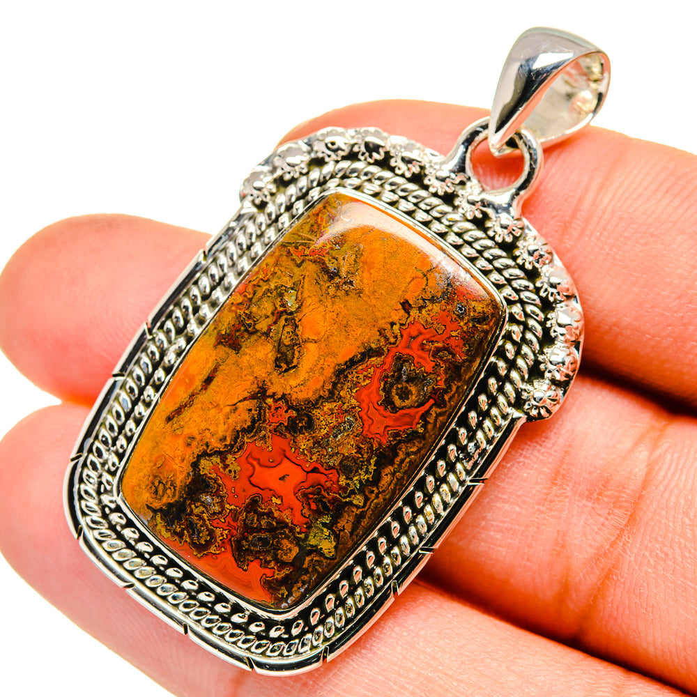 Moroccan Agate Pendants handcrafted by Anasilvercos - PD11532