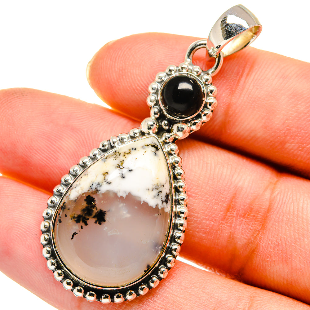 Dendritic Opal Pendants handcrafted by Anasilvercos - PD11535