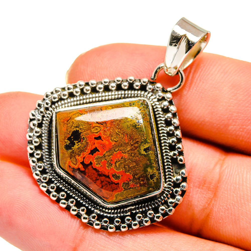 Moroccan Agate Pendants handcrafted by Anasilvercos - PD11538