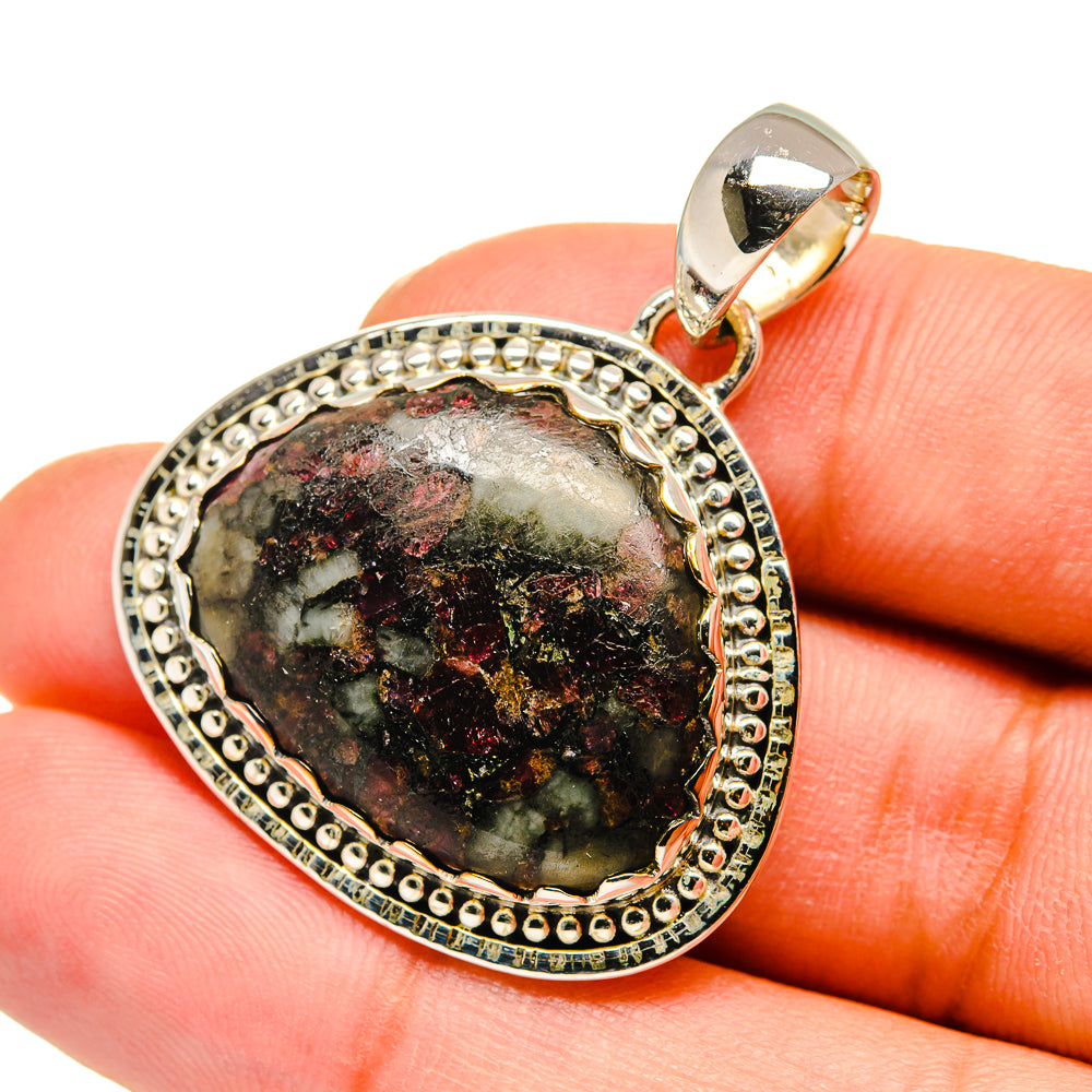 Russian Eudialyte Pendants handcrafted by Anasilvercos - PD11542