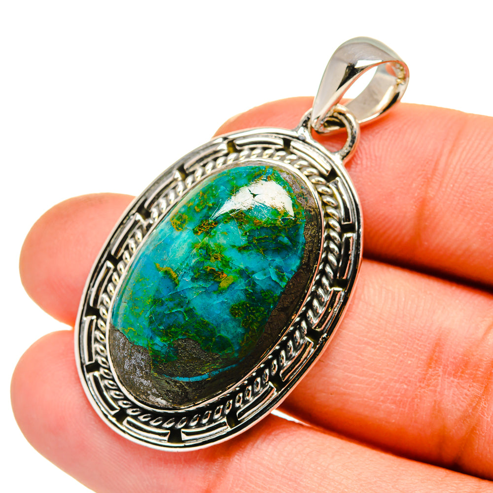 Chrysocolla Pendants handcrafted by Anasilvercos - PD11544