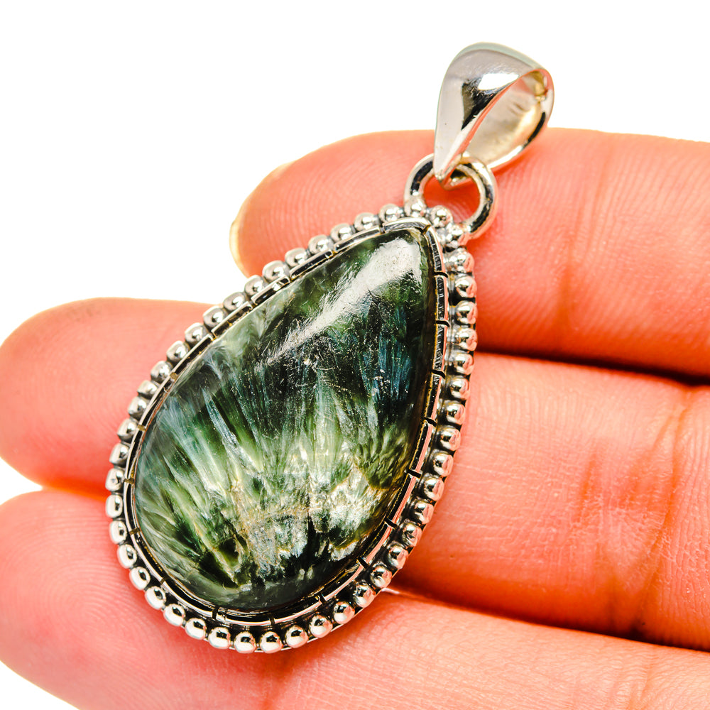 Seraphinite Pendants handcrafted by Anasilvercos - PD11549