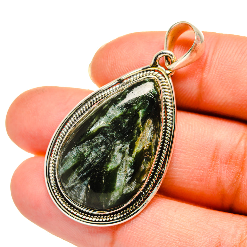 Seraphinite Pendants handcrafted by Anasilvercos - PD11551
