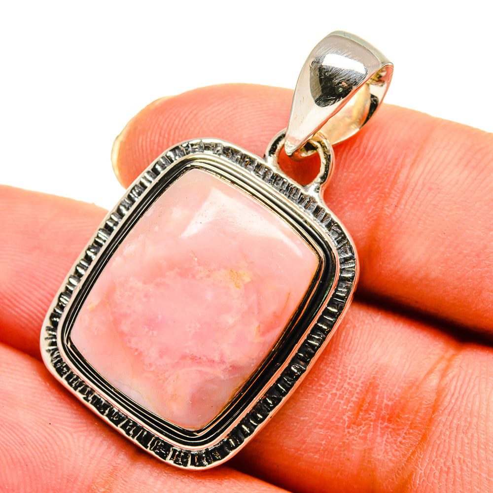 Pink Opal Pendants handcrafted by Anasilvercos - PD11566