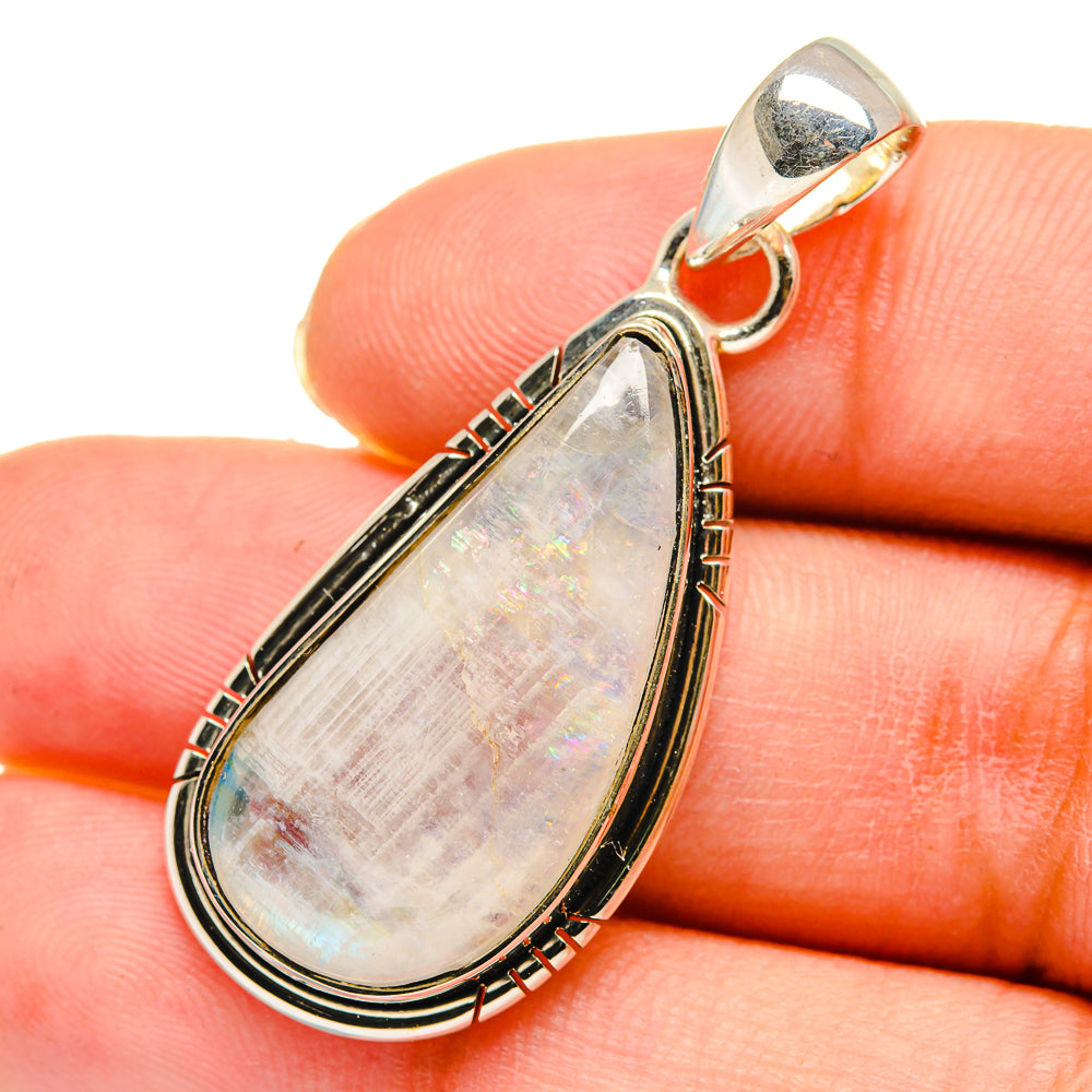 Rainbow Moonstone Pendants handcrafted by Anasilvercos - PD11569