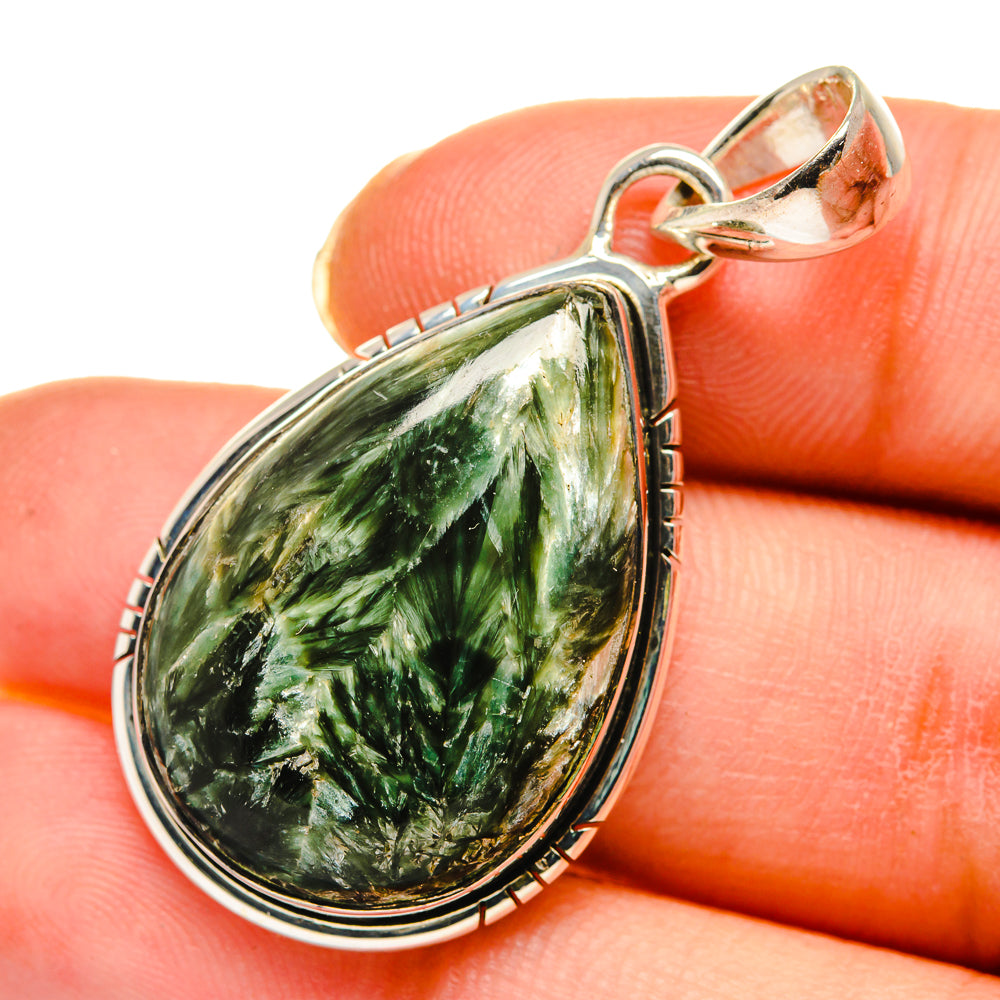 Seraphinite Pendants handcrafted by Anasilvercos - PD11576