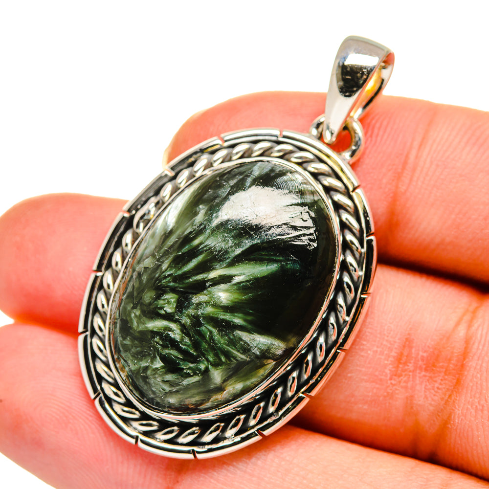 Seraphinite Pendants handcrafted by Anasilvercos - PD11585