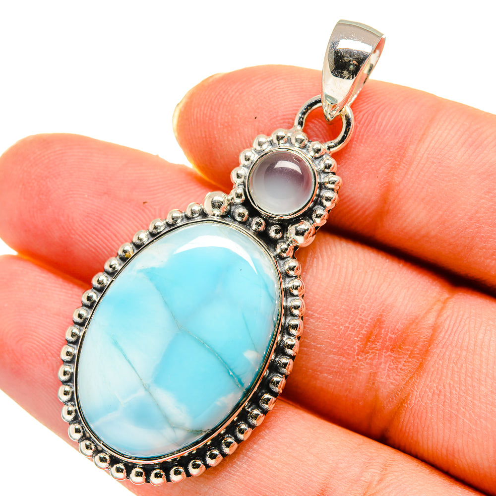 Larimar Pendants handcrafted by Anasilvercos - PD11586