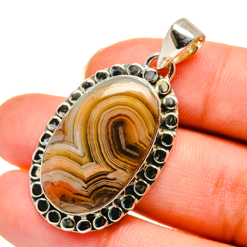 Botswana Agate Pendants handcrafted by Anasilvercos - PD11593