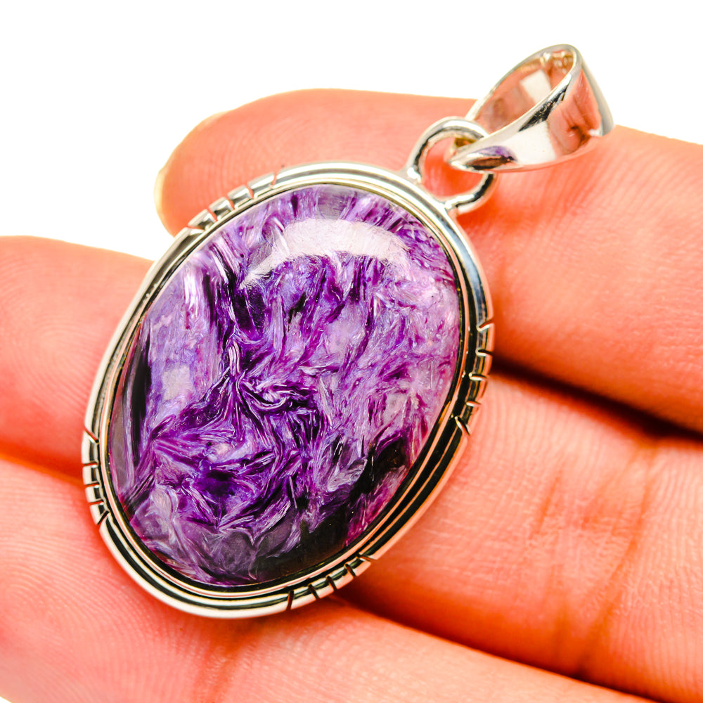 Charoite Pendants handcrafted by Anasilvercos - PD11626